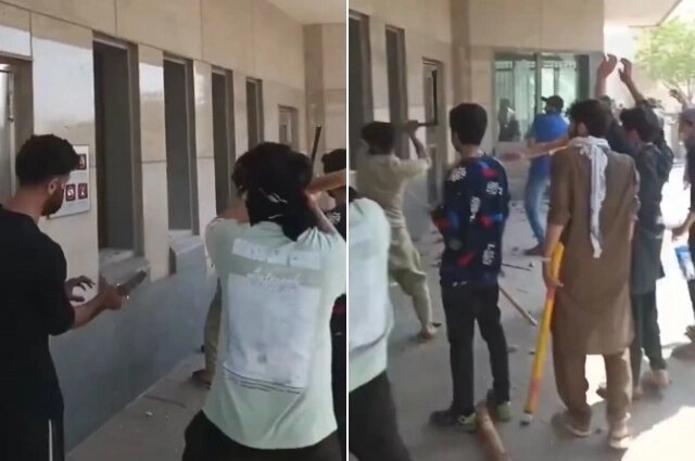    Фото: Коллаж АиФ/ Толпа штурмует консульство США в Карачи