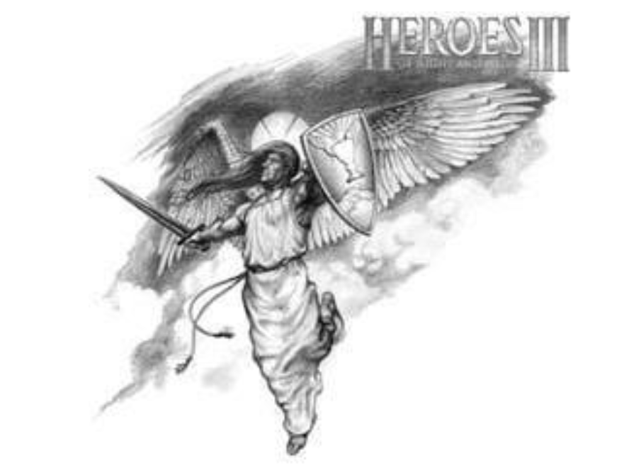 Рисунок ангела из мануала к игре