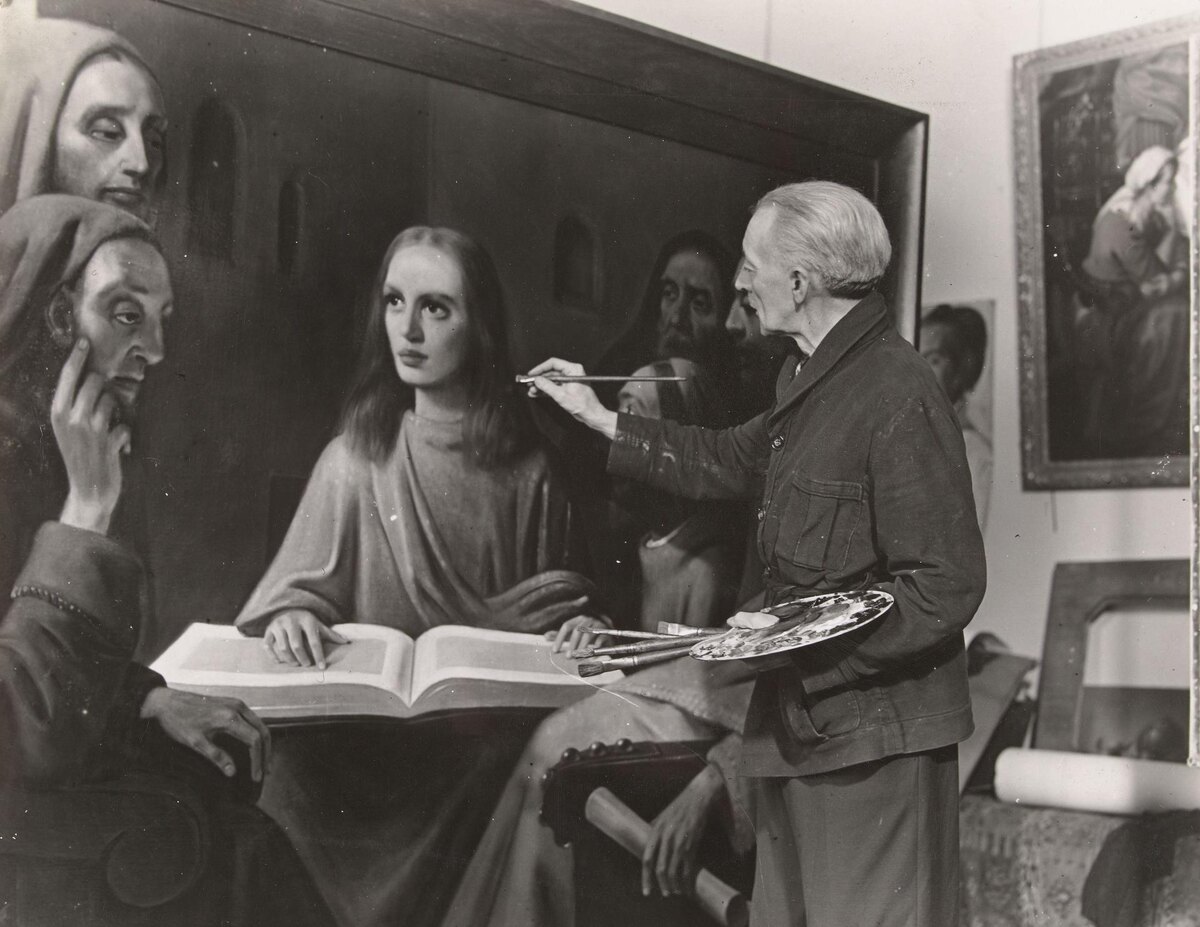     Хан ван Меегерен, работающий над картиной «Христос среди книжников» / Legion-Media / Penta Springs Limited