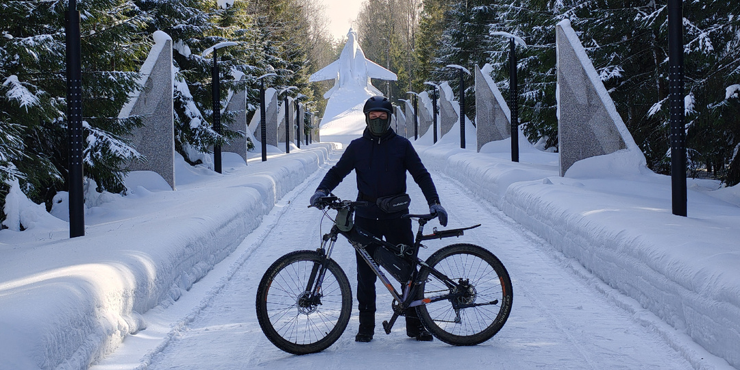 Зимняя велопоездка к мемориалу на месте гибели Ю.А. Гагарина