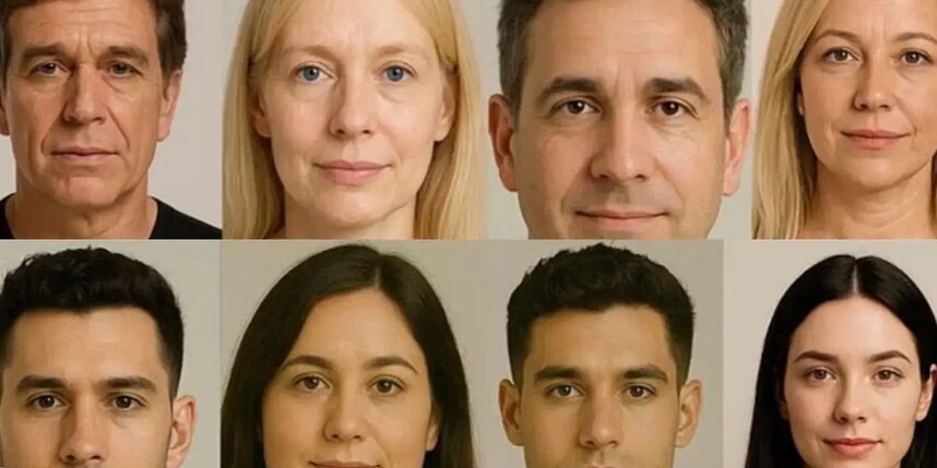    Искусственный интеллект сгенерировал "идеальную" внешность людей, основываясь на предпочтениях разных поколений.Предоставленое CREO Clinic