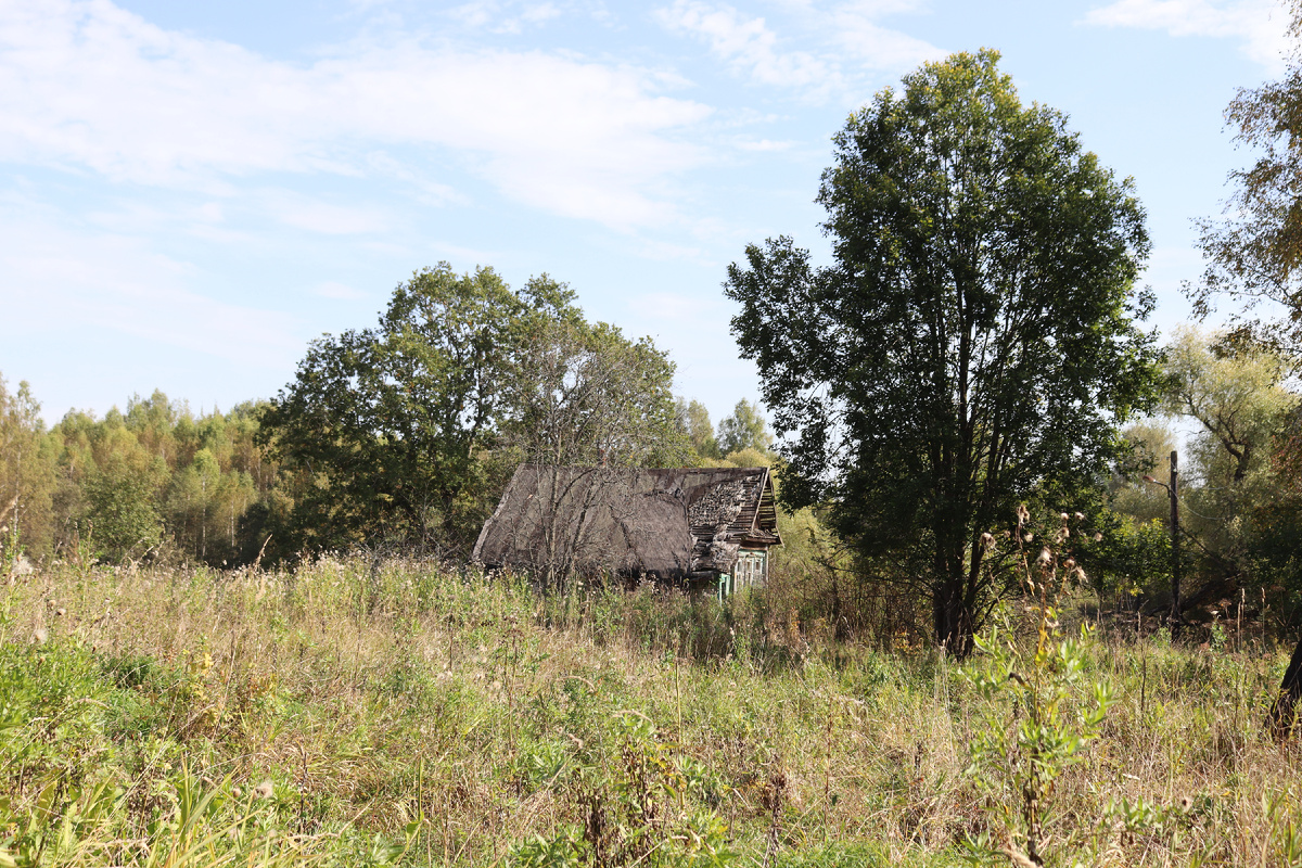 За то, до таких домов никому нет дела. Стоят себе и потихоньку гниют в вымерших деревнях. 