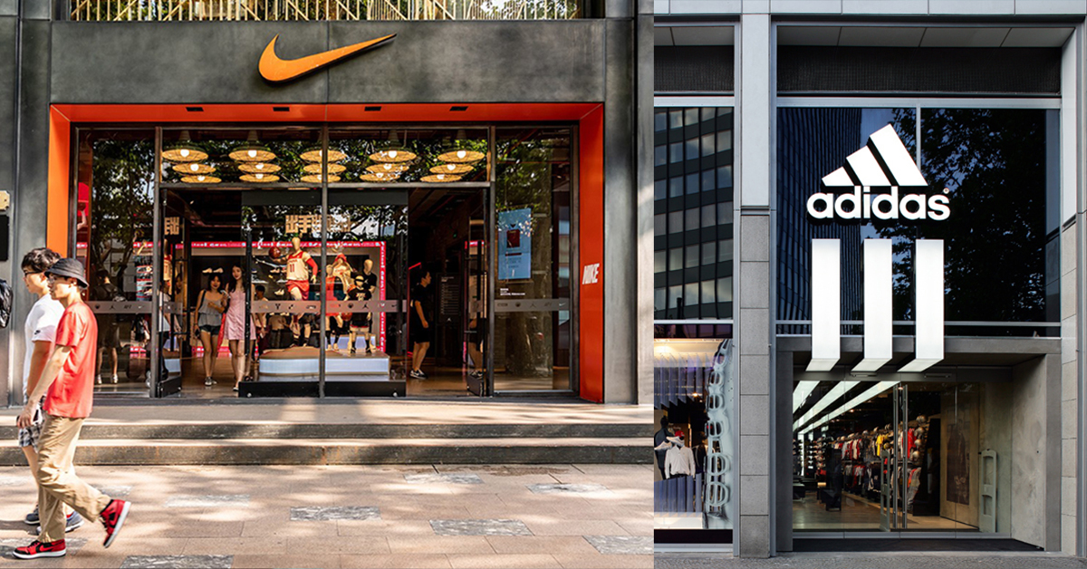 Один из магазинов Nike в китайском городе. В Пекине на главной улице можно встретить отдельный огромный центр именно под магазин Nike.