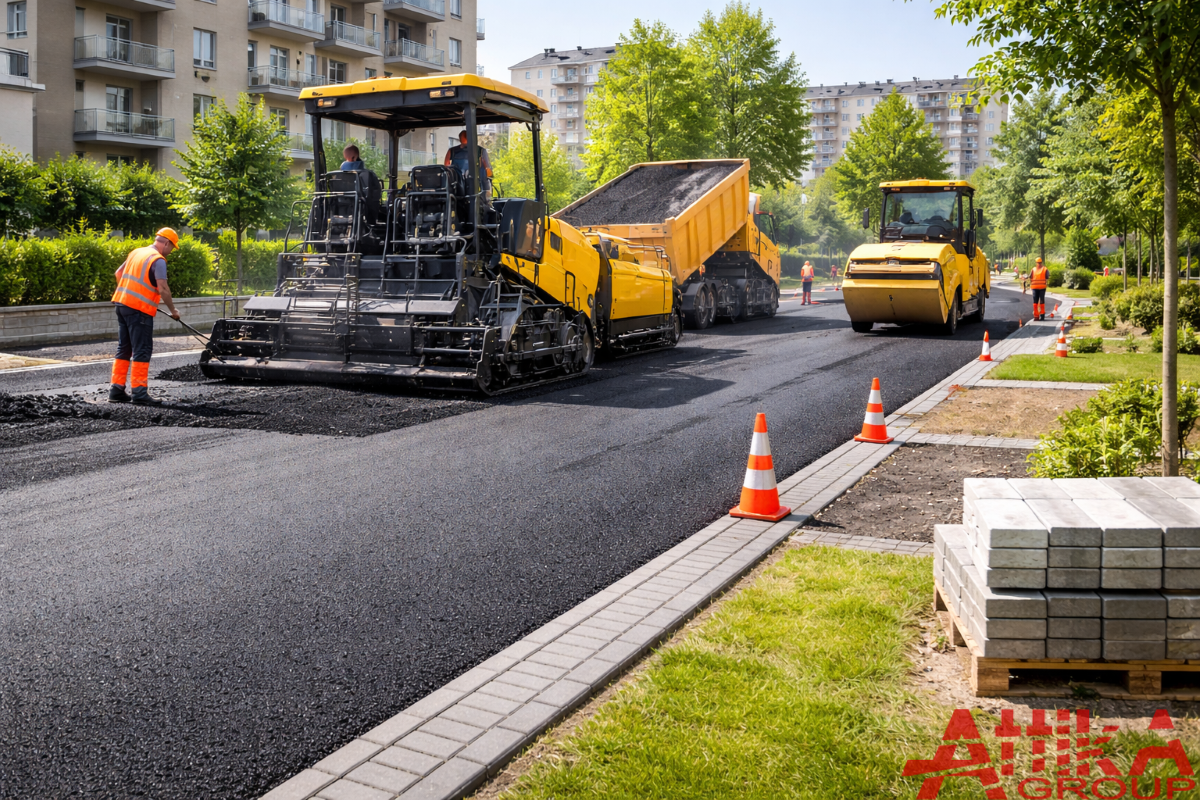 асфальт укладка парковка придомовая территория