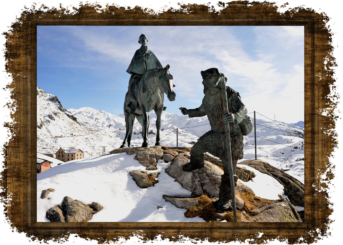 Памятник на перевале Сен-Готард. Фото в свободном доступе. 