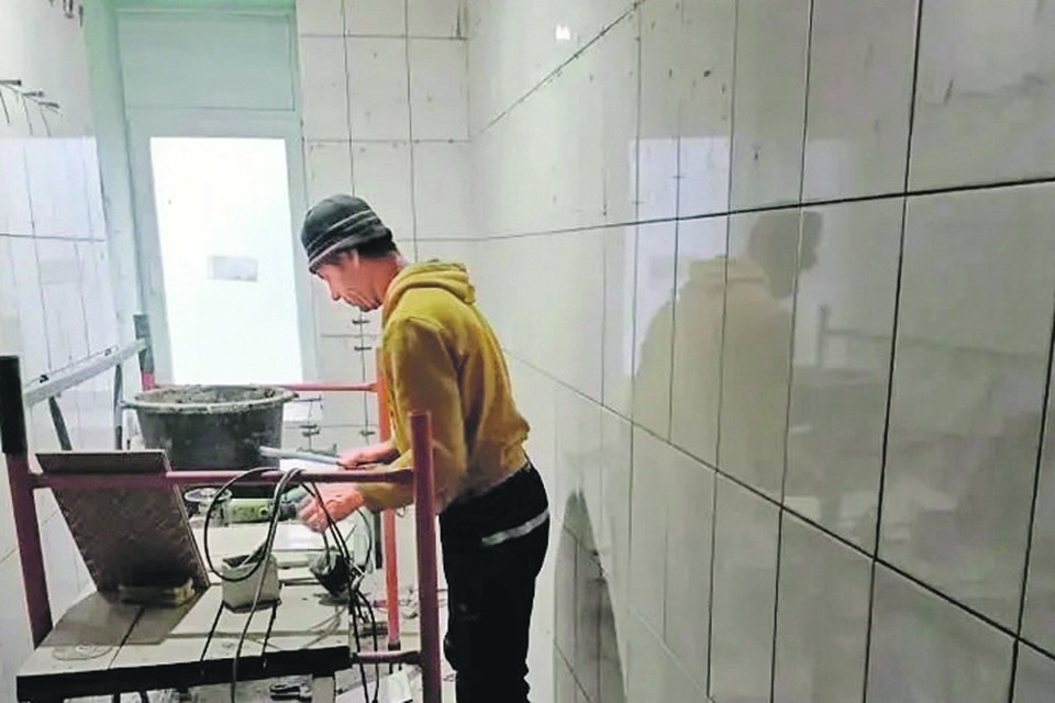    В поликлинике идут финишные работы.