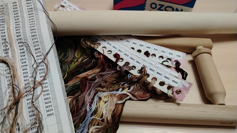 Органайзеры для ниток и иголок, новая рама, посылка с ниточками DMC