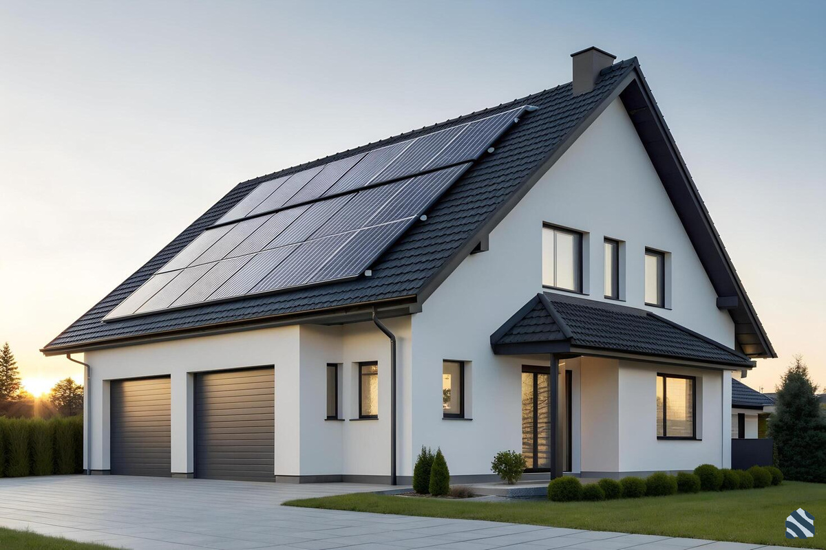 Дом с солнечными батареями