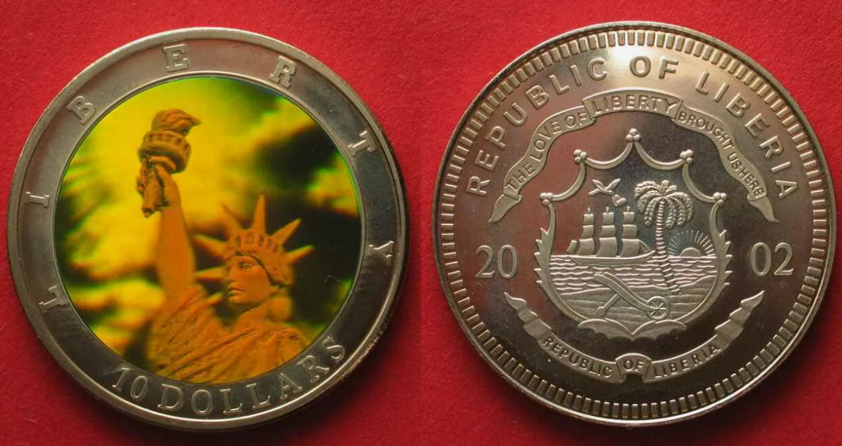 Монеты с голографическими элементами