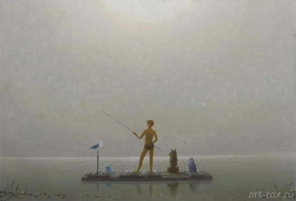 © Георгий Рашков. Надежда. Ноевы ковчеги. Центральная часть триптиха. Холст, масло. 55 x 81 см.  