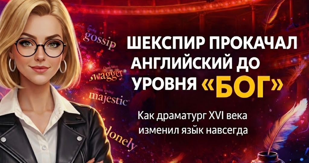 Шекспир прокачал английский до уровня БОГ. Как драматург XVI века изменил язык навсегда