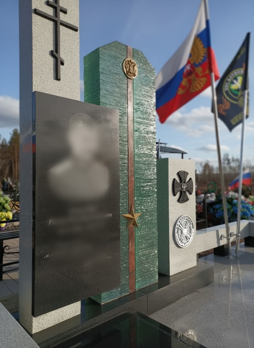 Пример памятника военному, погибшему на СВО