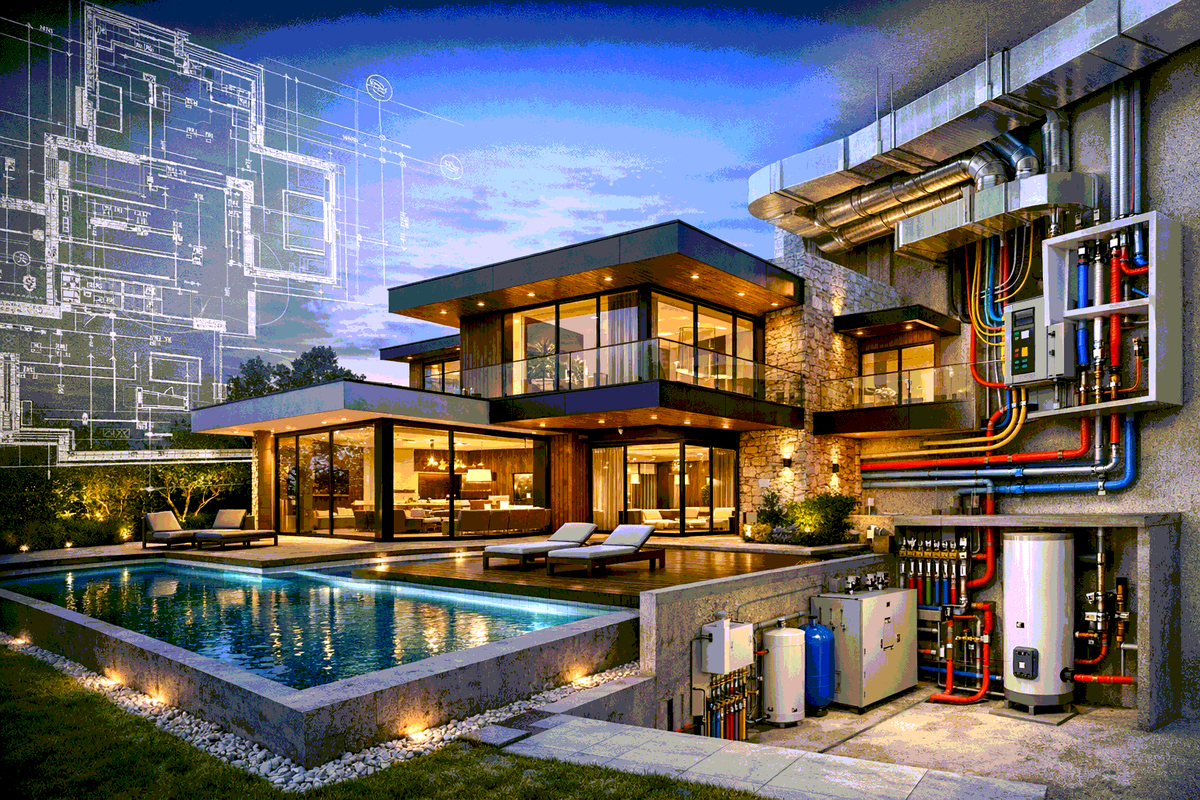 Современная вилла с инженерным проектом