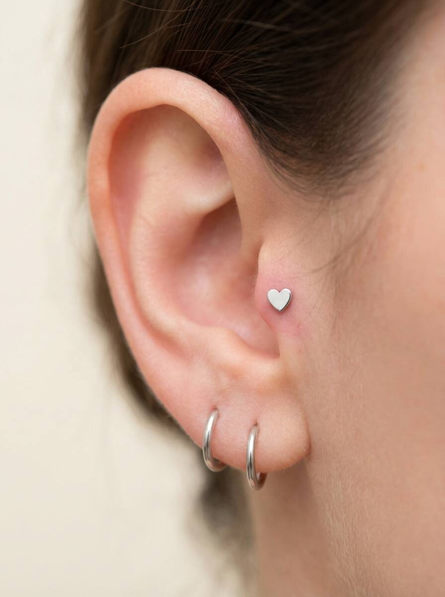 Пирсинг Трагус.Мастер Дженет