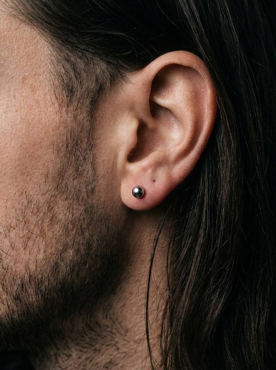 Пирсинг мочки уха. Мастер Дженет