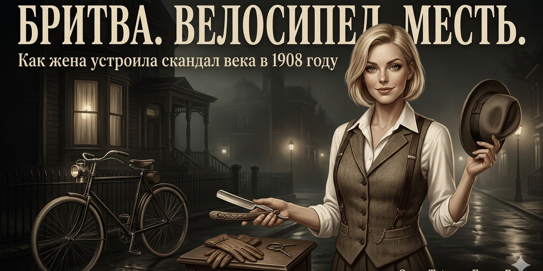 Бритва, велосипед и мужские штаны: как Берта Боронда проучила мужа в 1908 году