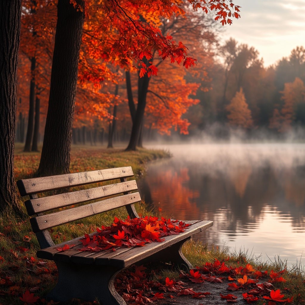 Утро в парке.