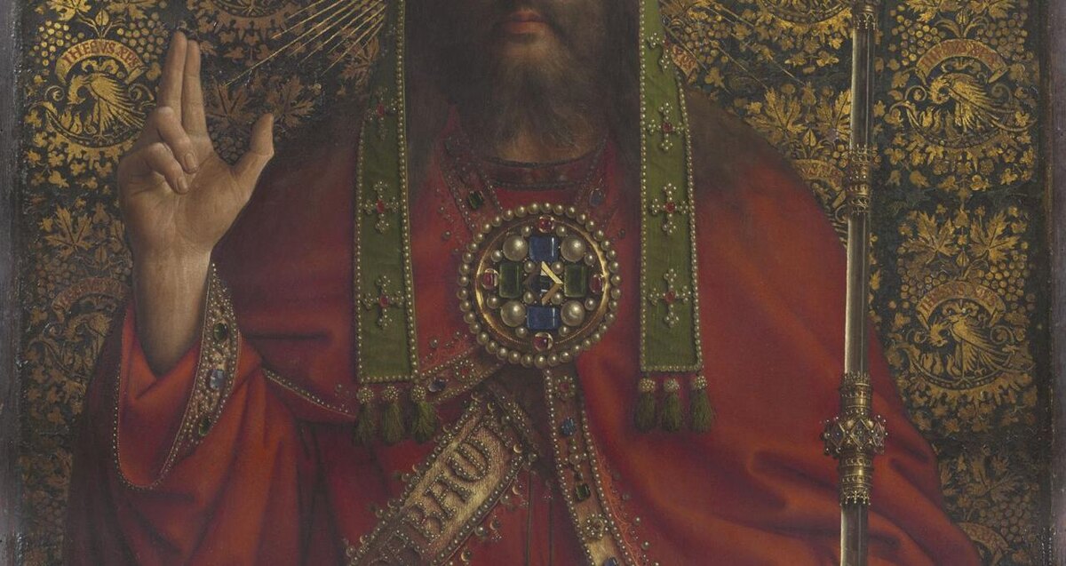 Фрагмент Гентского алтаря Хуберта и Яна ван Эйков.