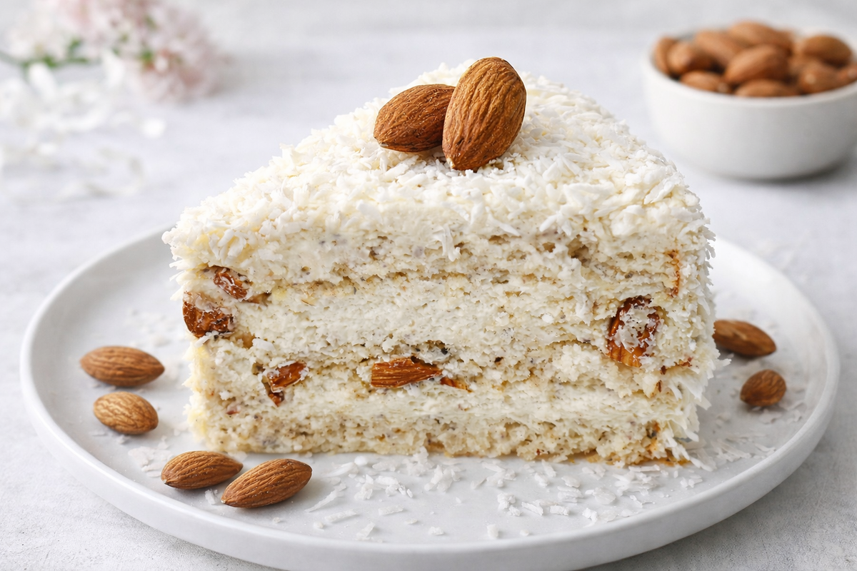 кокосовый кето торт