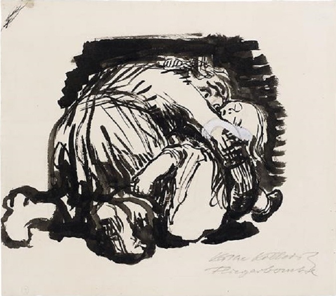     Кете Кольвиц. Авиационная бомба. 1924-1925   
undefined