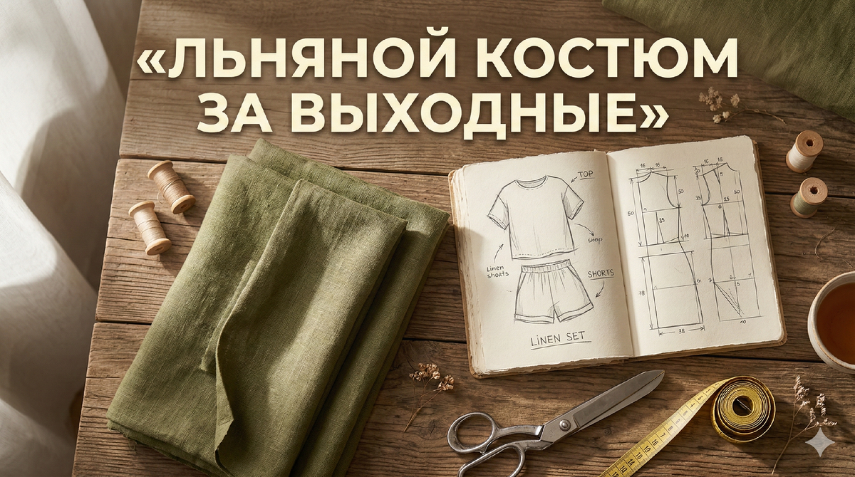 Трендовый льняной костюм за выходные