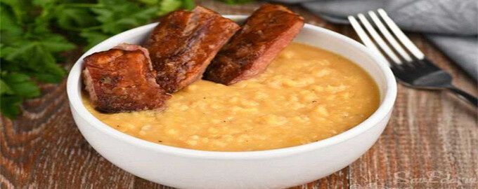 Варю гороховую кашу быстро и вкусно. Мой секрет рецепта с ребрышками