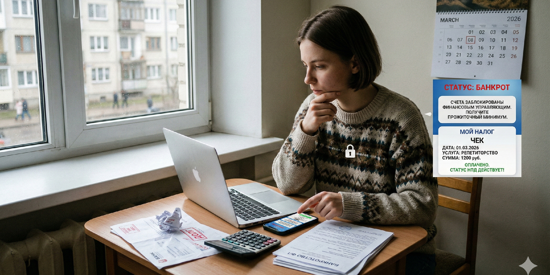 Самозанятый банкрот: Заблокируют ли ваши счета в приложении «Мой налог»?