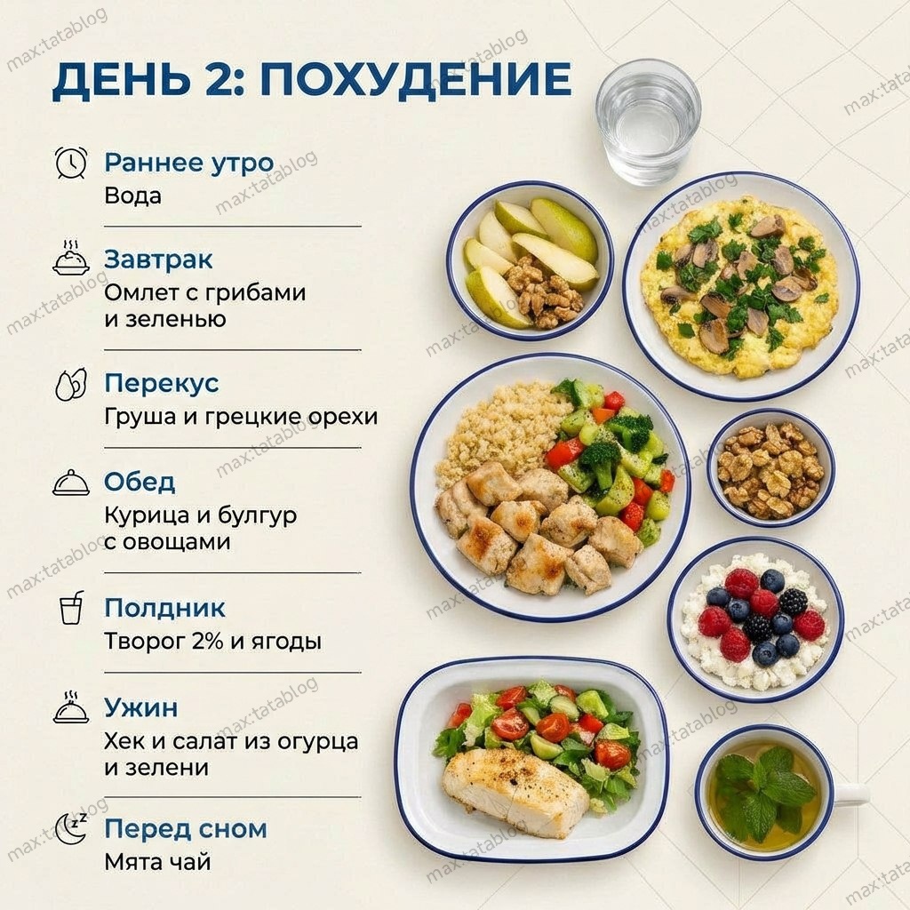 Меню для похудения. День 2