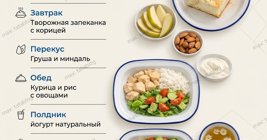 Меню для похудения в картинках.