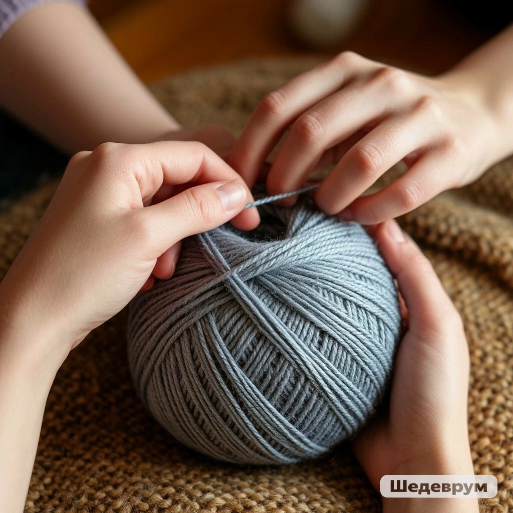 Люблю трогать пряжу