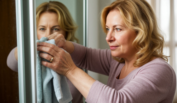 Все время с тряпкой в руке