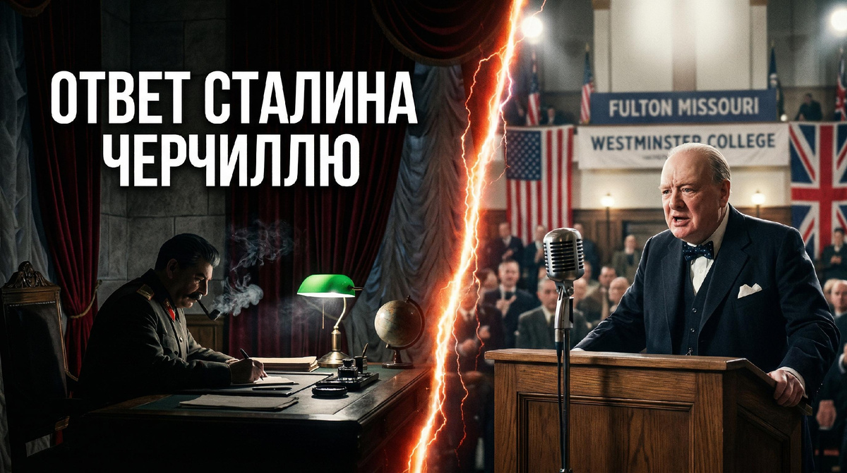 Фултонская речь стала гимном свободного мира, но аргументы Москвы оказались разрушительнее ожидаемого. Визуализация образа.