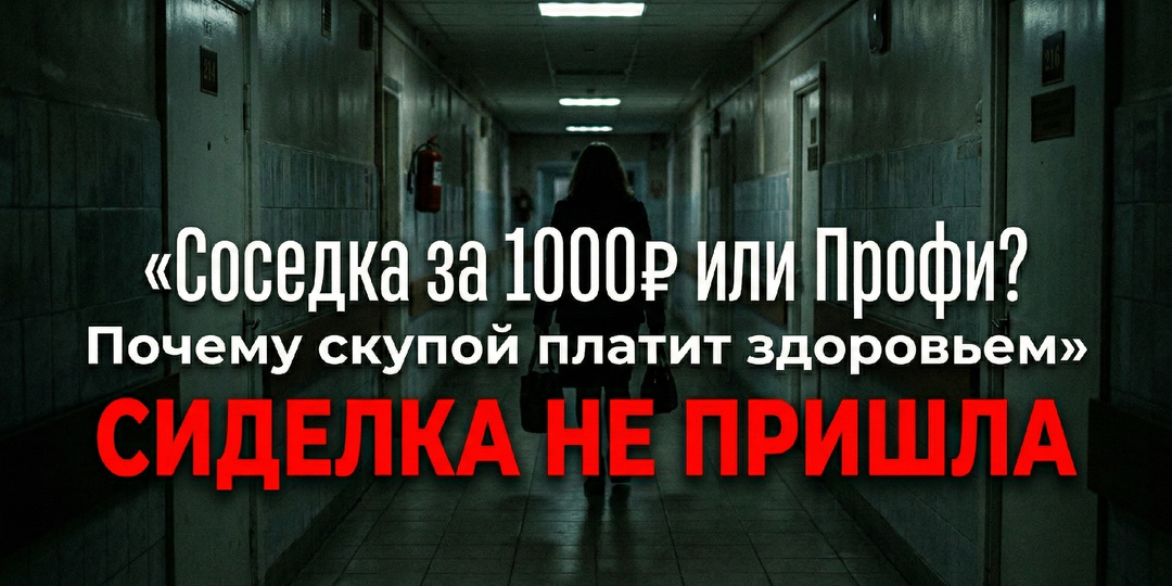 Соседка за 1000₽ или Профи? Почему скупой платит здоровьем