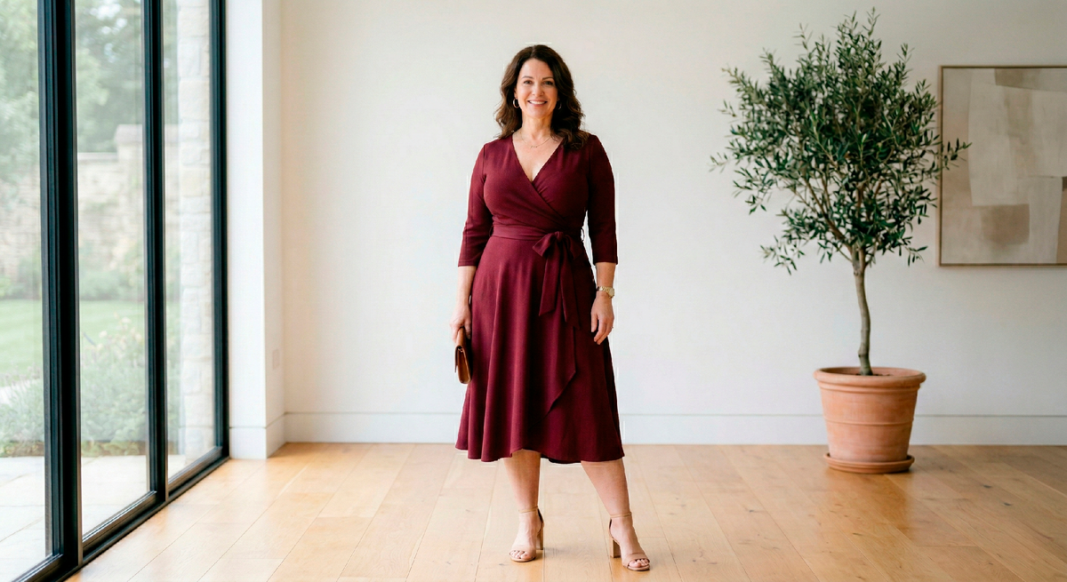 Запах создаёт диагональ на теле, а диагональ всегда стройнит. Этот фасон работает уже пятьдесят лет.