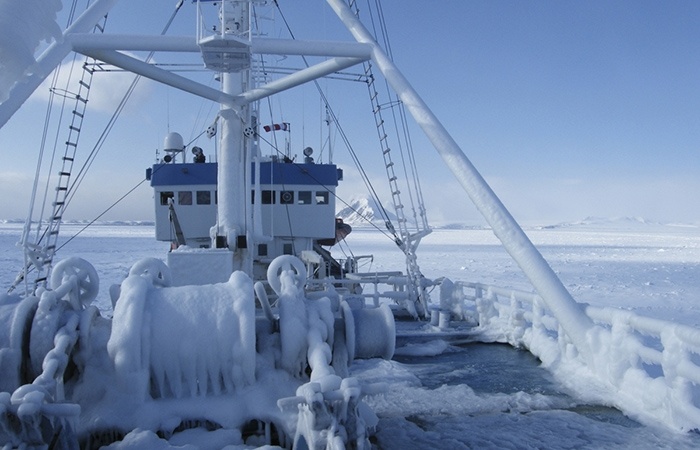 Лёд на корабле./ Фото: icesight.com