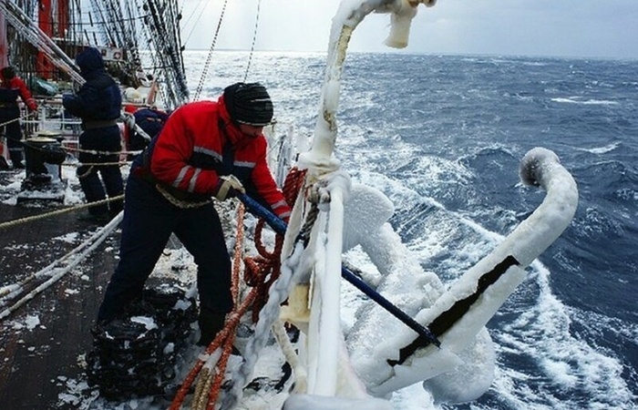 Лёд на корабле./ Фото: icesight.com
