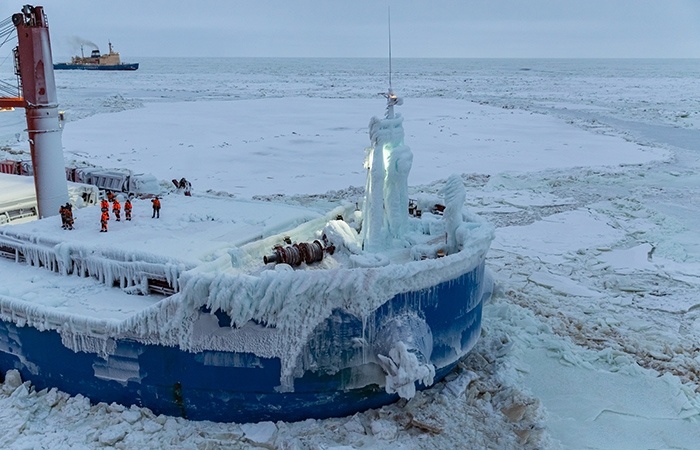 Лёд на корабле./ Фото: icesight.com