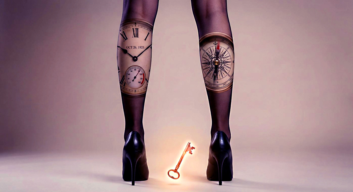 Левая нога - прошлое, правая - будущее.