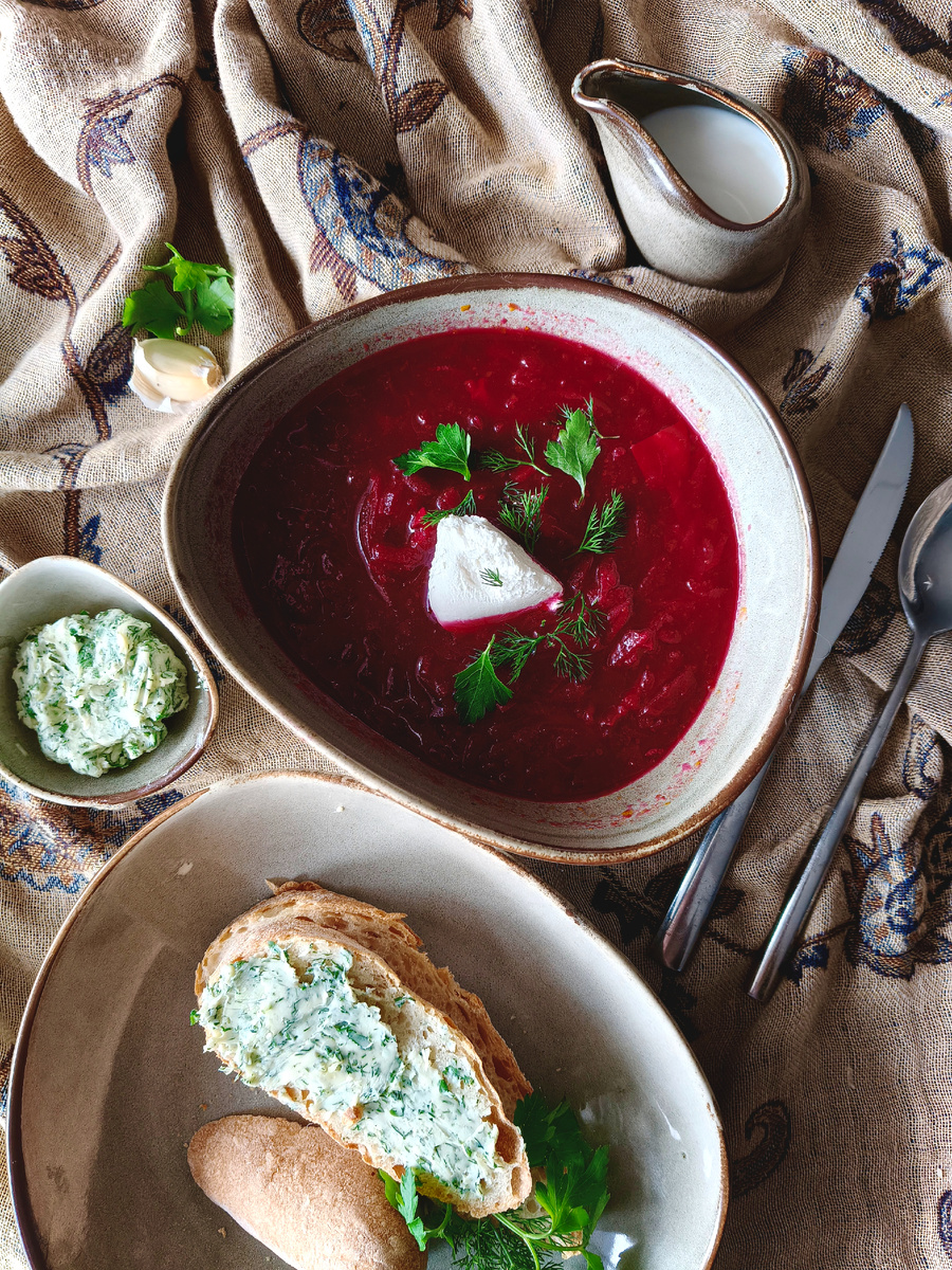 Рецепт борща без мяса и капусты 