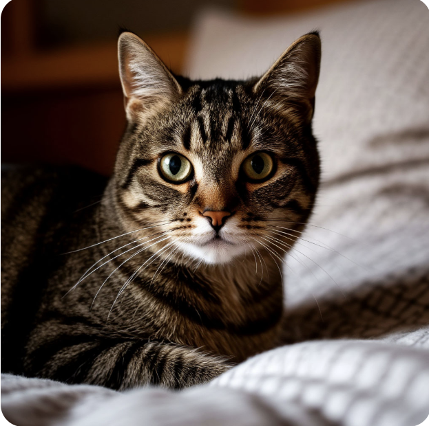 Кошка пристально смотрит на хозяина: взгляд, способный заставить вас встать среди ночи.