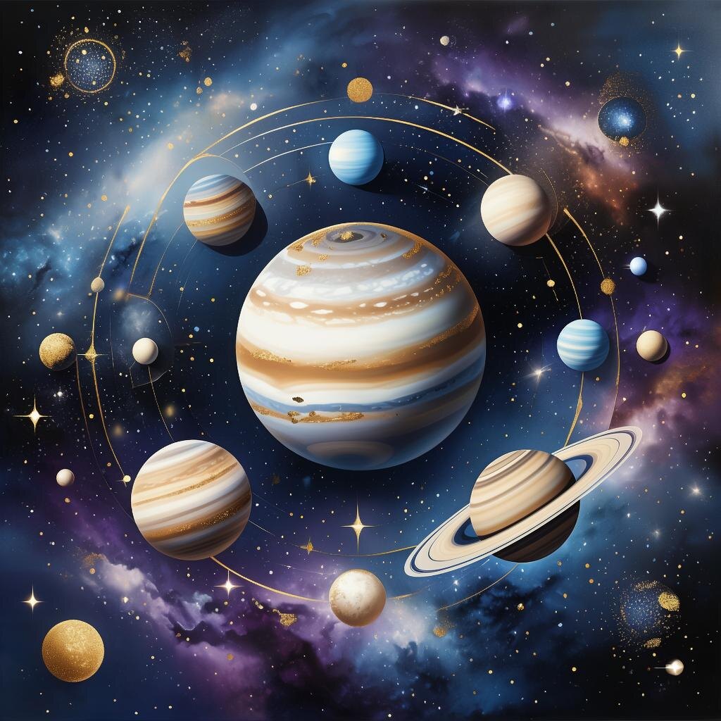 Планеты. Иллюстрация сгенерирована нейросетью