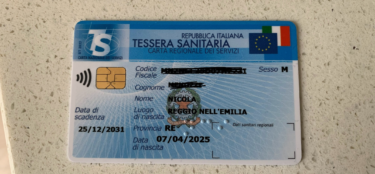 Tessera sanitaria, итальянский медицинский полис. 