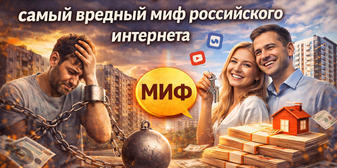 «Ипотека — это рабство» — самый вредный миф российского интернета