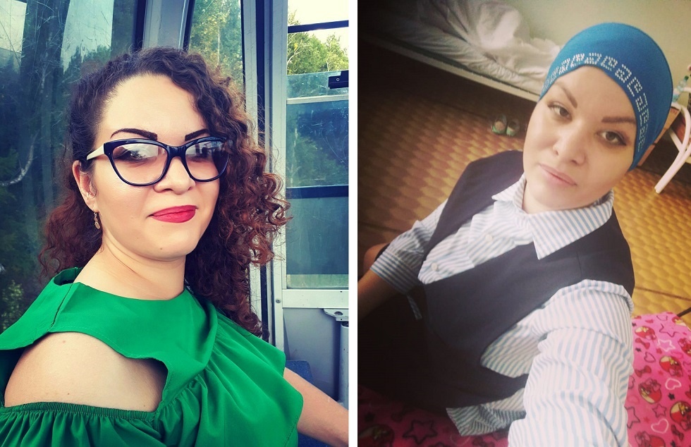 Анжела до и во время борьбы с раком