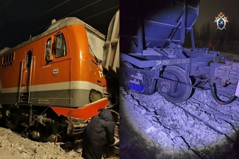    Из-за аварии задержаны больше 40 грузовых поездов и еще 3 пассажирских. Фото: пресс-служба Центрального межрегионального СУ на транспорте СК России