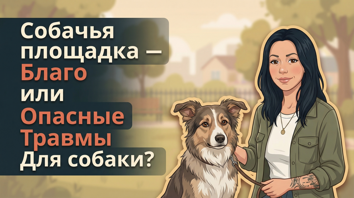    Анна и собака обсуждают, когда собачья площадка становится рискованной. Анна Марковская