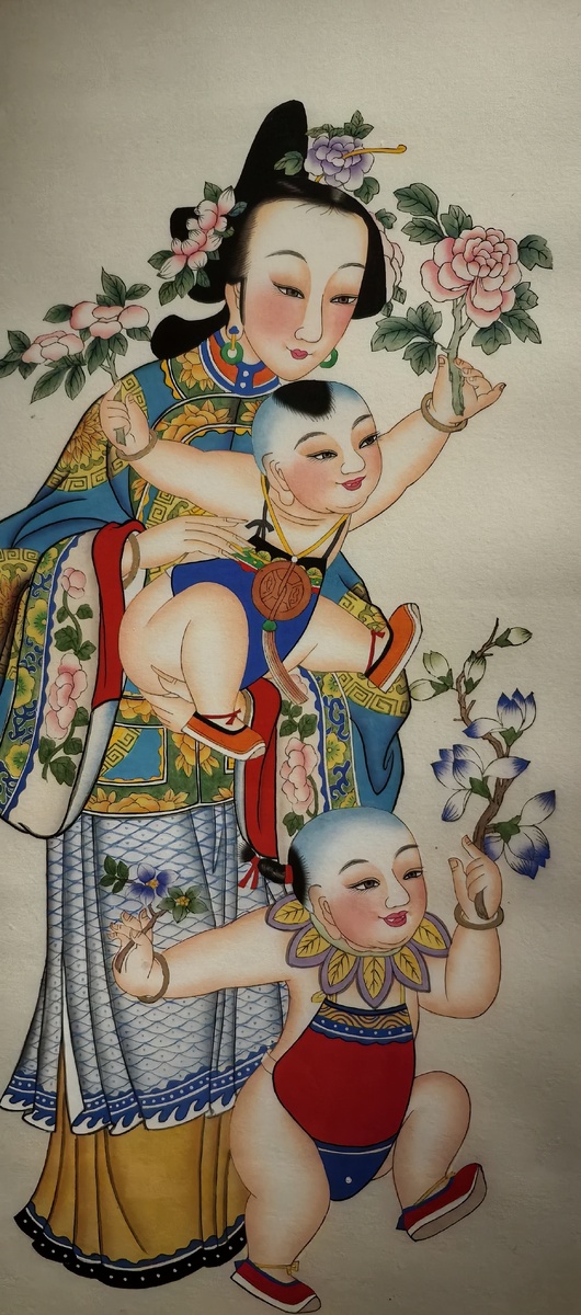 "Путь родятся без счета драгоценные плоды". Пион символизирует богатство, знатность и почет. Слива-долголетие, богатство, здоровье, добродетель.