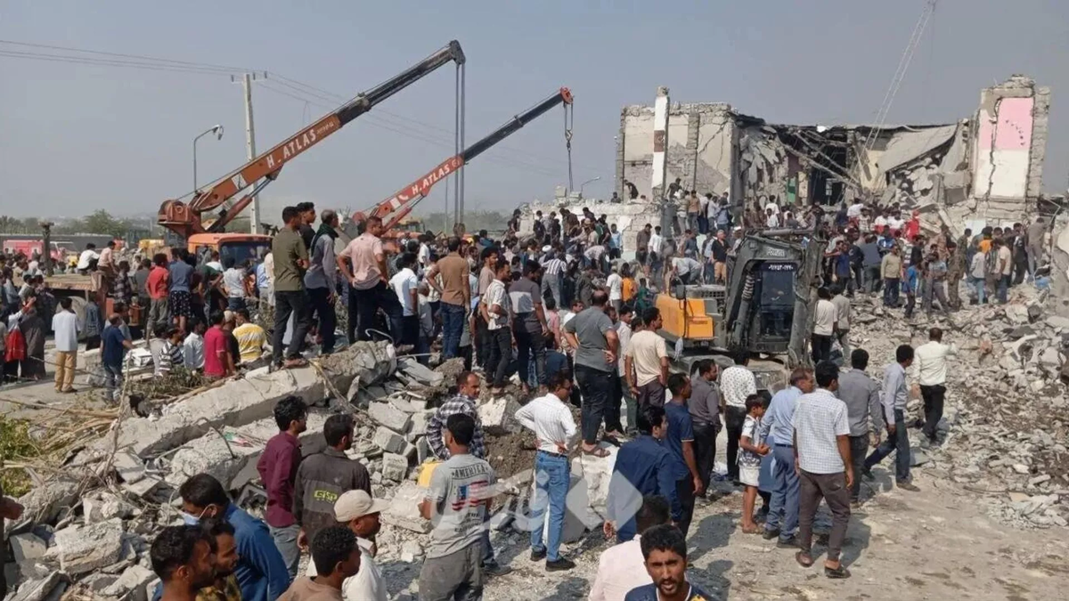 На месте удара по школе на юге Ирана © Кадр видео из соцсетей