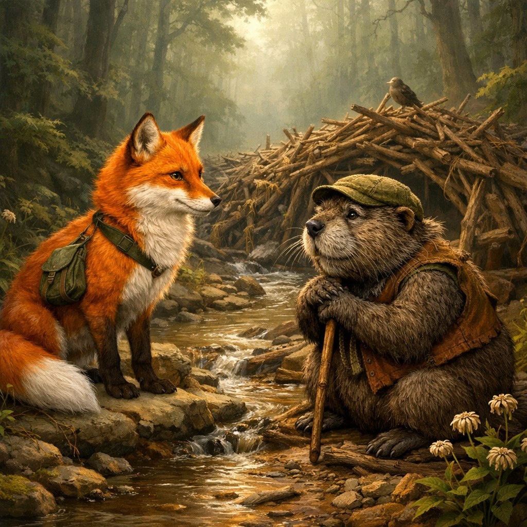 Сказка про лисенка и спасение лесной реки