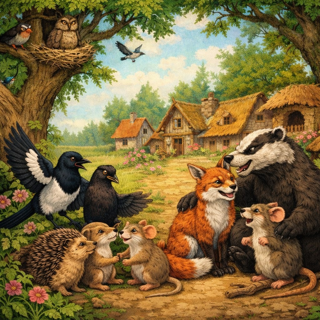 Сказка на ночь про то, как лесные звери подружились после шторма